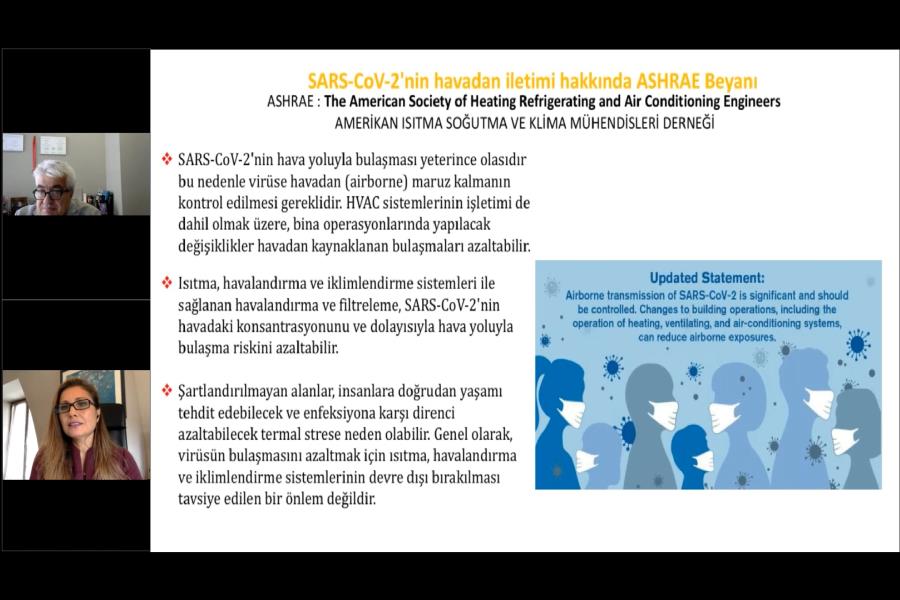 TTMD Çevrimiçi Semineri: “Covid-19 Salgınında Kapalı Ortamlarda ve Isıtma-Havalandırma-Klima Sistemlerinde Risk Azaltıcı Tedbirler”