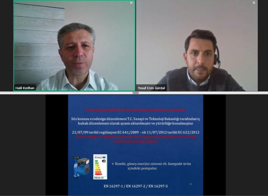 Ecodesign-ErP 2009/125/EC Direktifi ve Pompa Sektörüne Yansımaları Webinarı Yapıldı