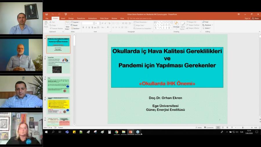 Okullarda İç Hava Kalitesi Gereklilikleri ve Pandemi için Yapılması Gerekenler Anlatıldı