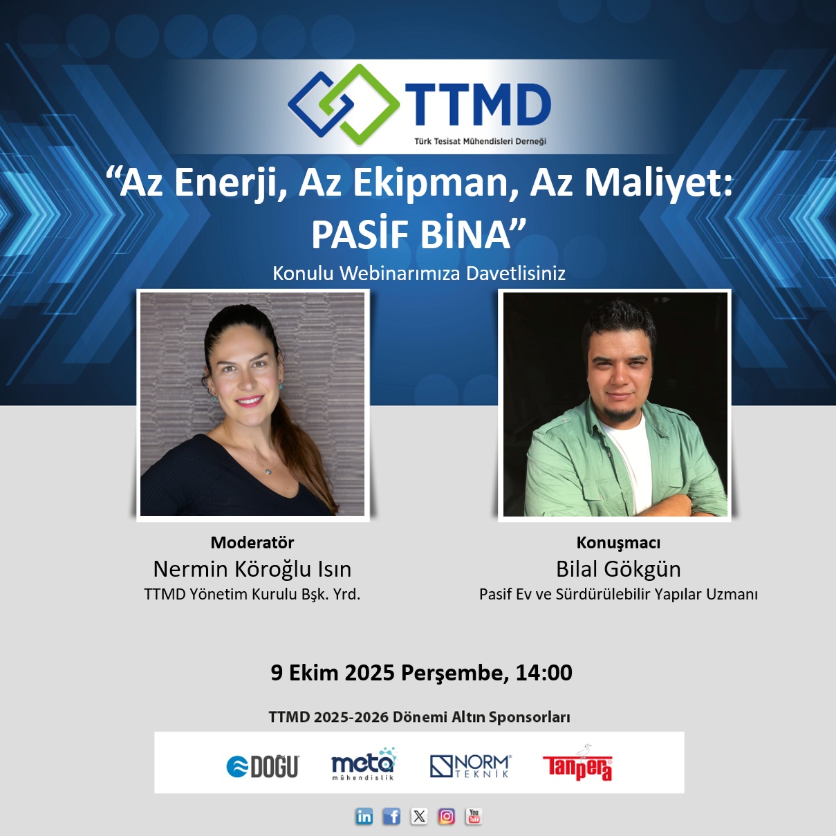 Az enerji, Az ekipman, Az maliyet: PASİF BİNA webinarı